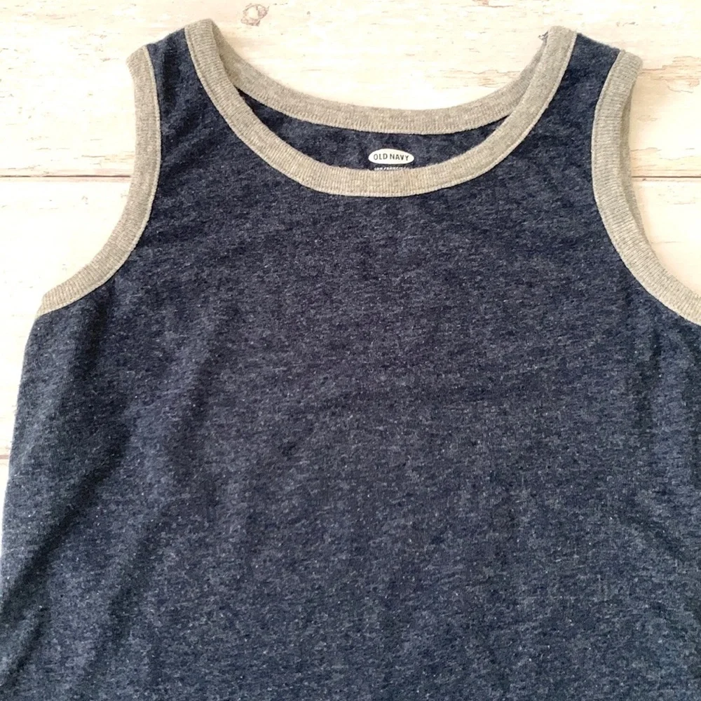Old Navy 4T Navy Blue Tank Top Kids Toddler Sleeveless Shirt Like New Size 4